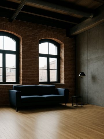 Istabā Ozola masīvkoka industriālais parkets