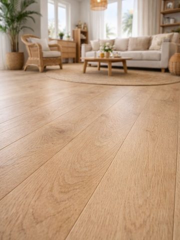 Oak Seoul lamināta grīda istabā