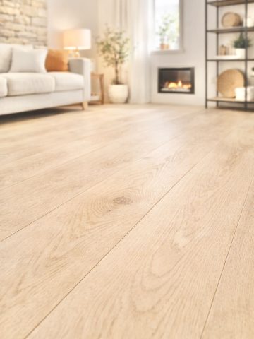 Oak Wien lamināta grīda istabā