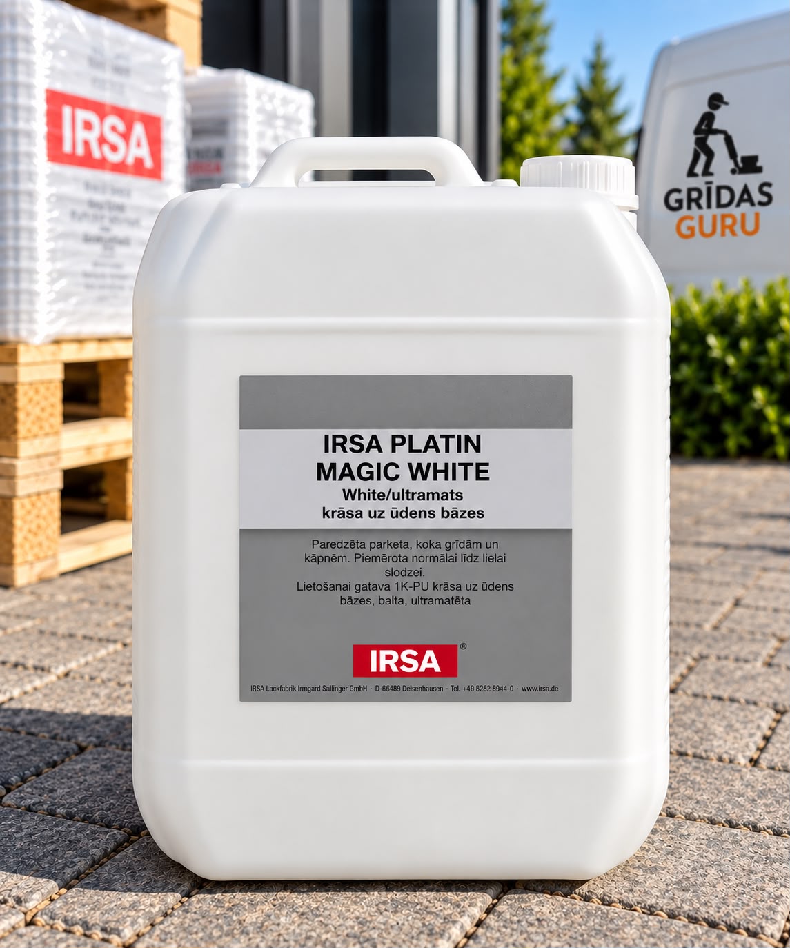 irsa platinum magic white ūdens bāzes tonējošā laka